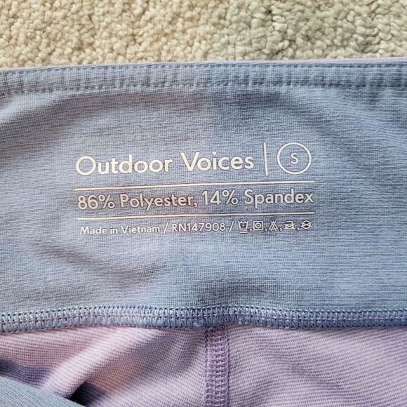 3/$15 Outdoor Voices Color Block Leggings Lavender and Light Blue Size Small - Picture 2 of 5